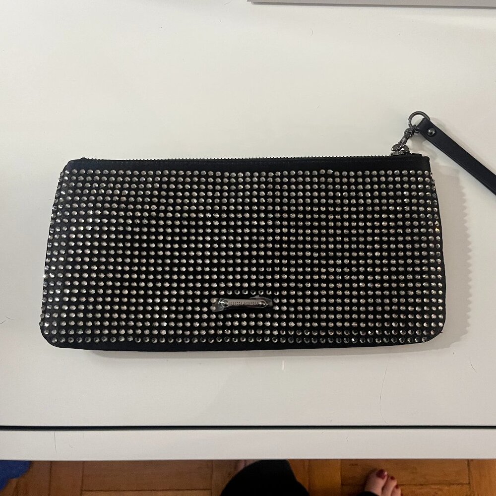 Rebecca Minkoff Large Crystal Clutch with Wristlet Strap NWT and dust bag